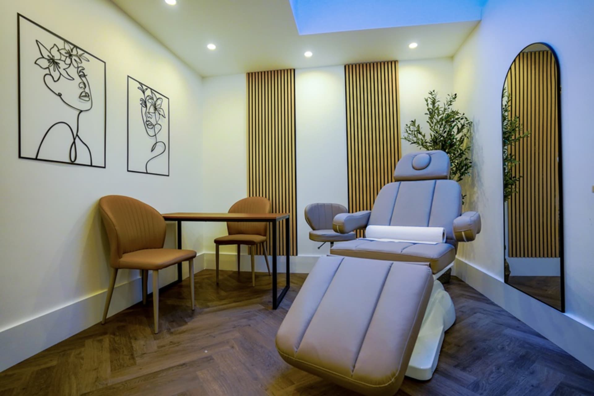 The serene and modern interior of the Dr. Vongai Skin Clinic